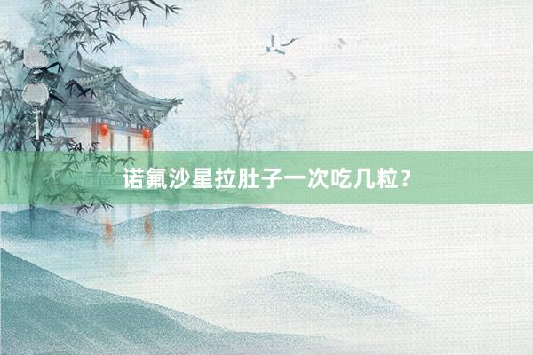 诺氟沙星拉肚子一次吃几粒？